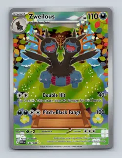 Zweilous 147 2025 Pokemon S&V White Flare Illustration Rare Card NM+ - Image 1