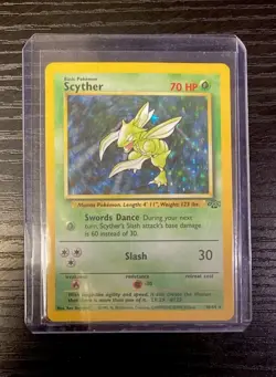 Pokemon TCG Scyther Holo Rare Jungle Card 10/64 LP/MP Condition - Image 1