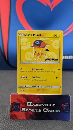 Ash's Pikachu - SM111 - Black Star Promo - Pokemon Card - LP - Image 1