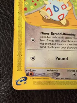 Pokemon Togepi Card 114/147 Regular/Non-Holo Aquapolis - Image 5