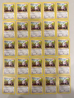 2000 WOTC POKEMON MOVIE JIGGLYPUFF #7 BLACK STAR PROMO LOT OF 25 CARDS UNPLAYED - Image 1
