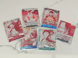 Bandai One Piece 3rd Anniversary Treasure Campaign 6 Card Lot Monkey D. Luffy - Image 1