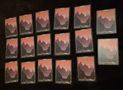 17 mtg Mountain Unhinged Magic The Gathering Card ex! - Image 1