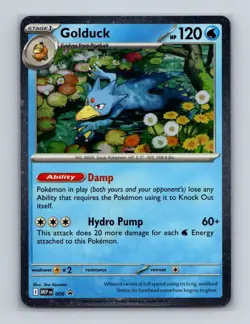 Golduck 008 Pokemon Mega Evolution Black Star Promo Cosmos Holo Card - Image 1
