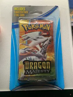 2018 Pokemon Dragon Majesty Reshiram Factory Sealed Blister Booster Pack - Image 1
