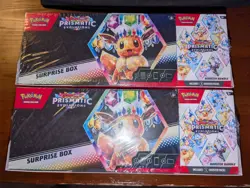 (2) Pokemon Sam’s Club Prismatic Evolutions Surprise Box + Booster Bundle Lot - Image 1