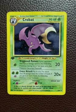 Pokemon TCG 1st Edition Crobat 4/64 Holo WOTC: Neo Revelation - Image 1