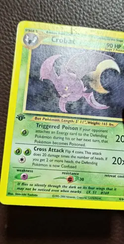 Pokemon TCG 1st Edition Crobat 4/64 Holo WOTC: Neo Revelation - Image 4