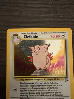 Pokemon TCG Clefable Holo Unlimited Rare Card 5/130 Base Set - Image 4