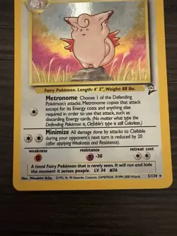 Pokemon TCG Clefable Holo Unlimited Rare Card 5/130 Base Set - Image 5