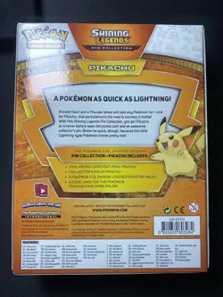 Shining Legends Pikachu Pin Collection Pokemon TCG 2017 Factory Sealed - Image 2