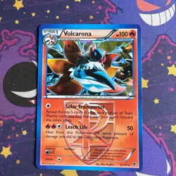 Pokemon TCG - Volcarona Plasma Blast 13/101 Cracked Ice Holo Rare - LP - Image 1