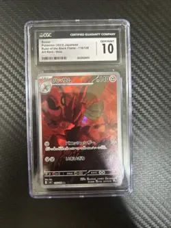 CGC Gem Mint 10 Scizor 116/108 Art Rare Ruler of the Black Flame Pokemon Card JP - Image 1