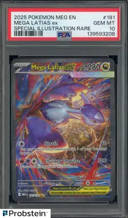 2025 Pokemon MEG EN Special Illustration Rare #181 Mega Latias ex PSA 10 - Image 1