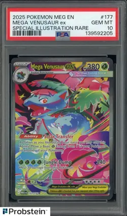 2025 Pokemon MEG EN Special Illustration Rare #177 Mega Venusaur ex PSA 10 - Image 1