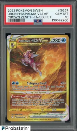2023 Pokemon SWSH Crown Zenith Secret #GG67 Origin Forme Palkia VSTAR PSA 10 - Image 1
