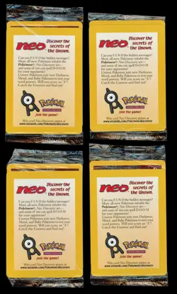 2001 WOTC POKEMON MOVIE ENTEI #34 BLACK STAR PROMO REVERSE HOLO LOT OF 4 SEALED - Image 1