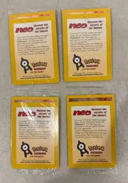 2001 WOTC POKEMON MOVIE ENTEI #34 BLACK STAR PROMO REVERSE HOLO LOT OF 4 SEALED - Image 3