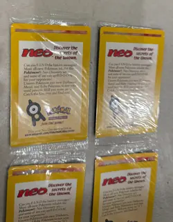 2001 WOTC POKEMON MOVIE ENTEI #34 BLACK STAR PROMO REVERSE HOLO LOT OF 4 SEALED - Image 4