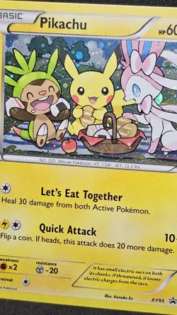 Pokemon Pikachu XY95 Black Star Promo Holo Card NM/EXC - Image 4