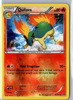 QUILAVA 19/162 UNCOMMON BREAKTHROUGH POKEMON REVERSE HOLO LP - Image 1