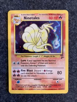 Pokemon TCG - Ninetales (13/130) Base Set 2 - Holo with Nice Swirl - NM/LP - Image 1
