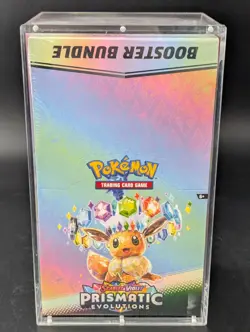 Pokemon SV8.5 Prismatic Evolutions Sealed Booster Bundle Display W/Acrylic Case - Image 1