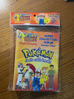 1999 Pokemon Action Flipz Sticker Album Vintage Factory Sealed NEW - Image 1