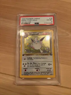 1999 POKEMON JUNGLE 1ST EDITION #16 WIGGLYTUFF-HOLO PSA 6 - Image 1