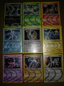 Pokemon TCG COMPLETE - LP LV100 Arceus AR Set 1-9 - Holo Ripple Foil - Image 1