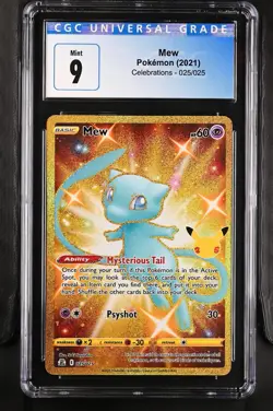 2021 Pokemon 025/025 Mew Celebrations CGC 9 Mint!! - Image 1