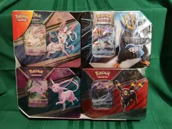 Pokemon Costco 4 Tin Set Umbreon, Sylveon, Espeon, Empoleon V Heroes NEW SEALED - Image 1