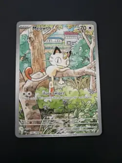 Pokemon TCG Meowth 106/094 Phantasmal Flames Full Art Secret Rare NM - Image 1