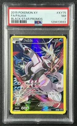 PALKIA PSA 7 2015 POKEMON XY PROMOS #XY75 FULL ART FA BLACK STAR PROMOS BSP 693 - Image 1