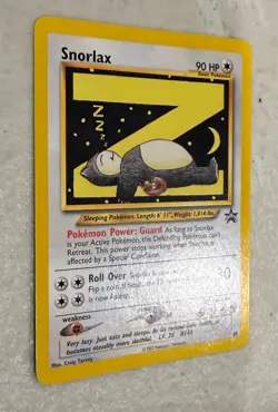 2002 WOTC POKEMON LEAGUE BLACK STAR PROMO SNORLAX #49 SLEEPING SNORLAX CREASED - Image 4