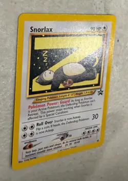 2002 WOTC POKEMON LEAGUE BLACK STAR PROMO SNORLAX #49 SLEEPING SNORLAX CREASED - Image 5