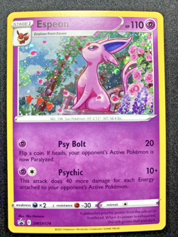 Espeon SWSH174 Pokemon Fusion Strike Sword & Shield Promo Cosmos Holo TCG - Image 1