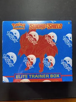 Sword and Shield Base Set ETB Elite Trainer Box Zamazenta Pokemon TCG Sealed - Image 1