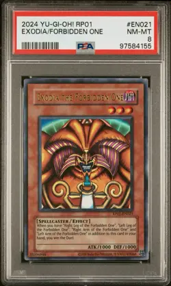 Exodia the Forbidden One RP01-EN021 Retro Pack (2020 Date Reprint) PSA 8 - Image 1
