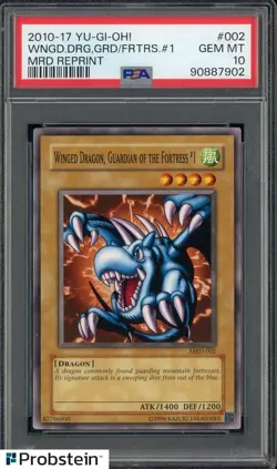 2010-17 YU-GI-OH #002 WNGD.DRG.GRD/FRTRS. #1 MRD Print PSA 10 - Image 1