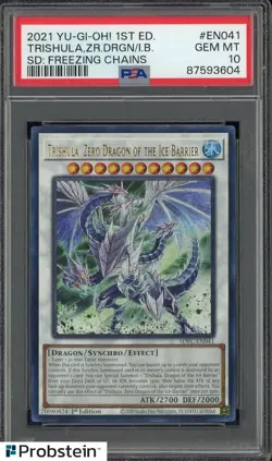2021 YU-GI-OH 1st Edition #EN041 Trishula ZR.DRGN/I.B. SD Freezing Chains PSA 10 - Image 1