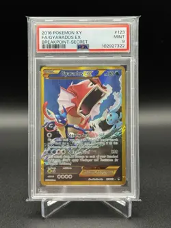 Pokemon Gyarados EX TCG 123/122 XY Breakpoint 2016 Secret Holo Rare Card PSA 9 - Image 1