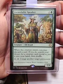 FORMITABLE SPEAKER, MTG CARD, LORWYN ECLIPSE, NM, GREEN, ELF/DRUID, CREATURE 2/4 - Image 1