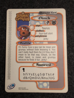 Nintendo Animal Crossing - Chuck 094 - e-Reader Game Card Vintage 2002 - Image 2