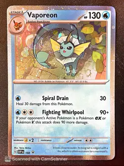 Vaporeon - 168 (Cosmos Holo) 168 Sv: Scarlet & Violet Promo Cards Holo - Image 1