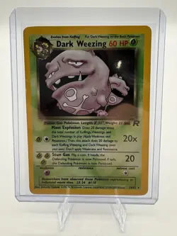 Dark Weezing Holo Rare 14/82 – Team Rocket Set – Vintage Pokemon Card NM - Image 4