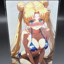 Usagi Tsukino Sailor Moon Anime Waifu Card Doujin ACG Goddess Holo - Image 1