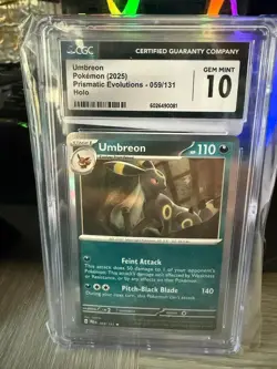 CGC 10 GEM MINT Umbreon 059/131 HOLO RARE Prismatic Evolutions Pokemon Card - Image 1