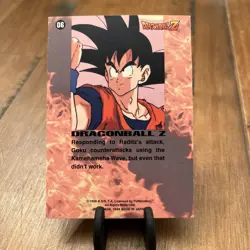 Dragon Ball Z Card #06 Goku Kamehameha Artbox Prism Foil TCG 1996 - Image 2