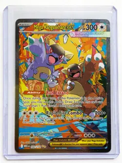 Pokemon Mega Kangaskhan EX Full Art Holo Rare Card 182/132 ME01 300 HP - Image 1